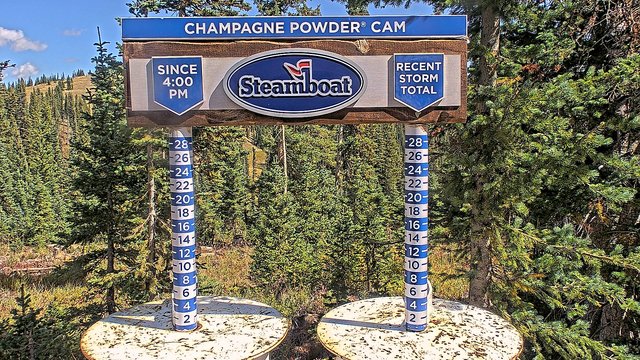 view from Steamboat Champagne Powder on 2026-09-14