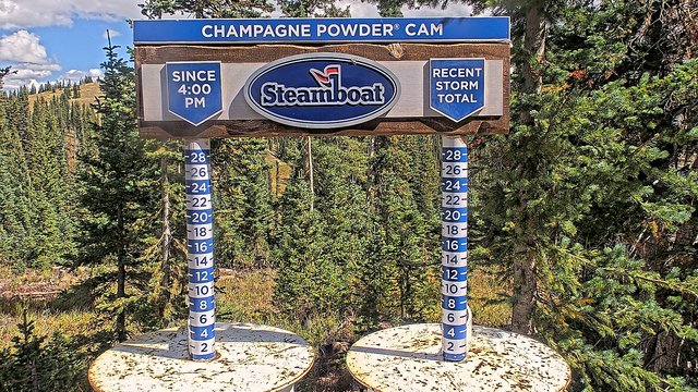 view from Steamboat Champagne Powder on 2026-09-15