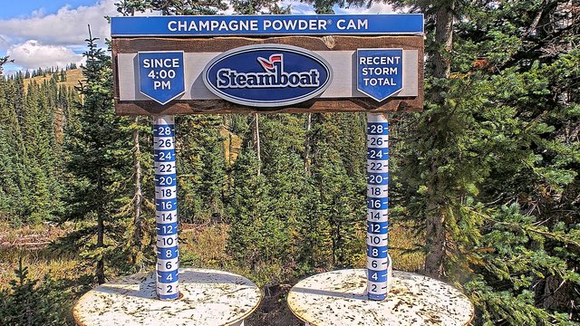 view from Steamboat Champagne Powder on 2026-09-18