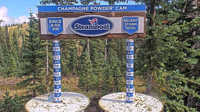 view from Steamboat Champagne Powder on 2026-09-20