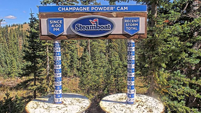 view from Steamboat Champagne Powder on 2026-09-21