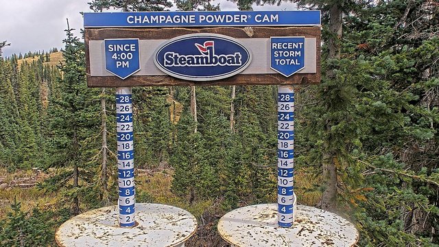 view from Steamboat Champagne Powder on 2026-09-22