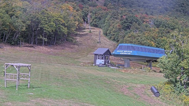 view from Sugarbush Slide Brook Lift on 2026-09-14