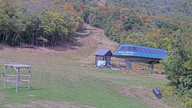 view from Sugarbush Slide Brook Lift on 2026-09-16