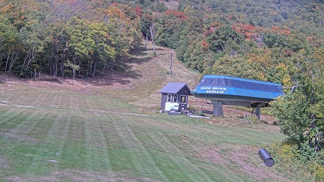 view from Sugarbush Slide Brook Lift on 2026-09-18