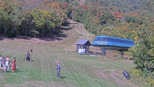 view from Sugarbush Slide Brook Lift on 2026-09-19