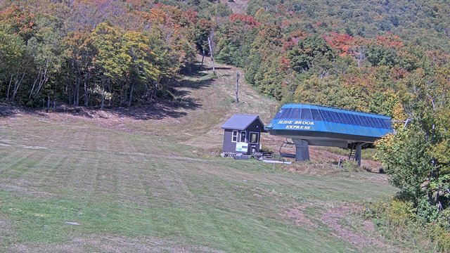 view from Sugarbush Slide Brook Lift on 2026-09-23