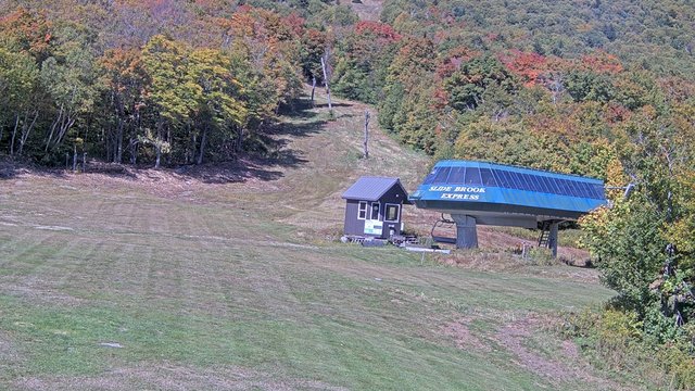 view from Sugarbush Slide Brook Lift on 2026-09-24