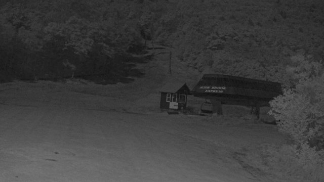 time-lapse frame, Sugarbush Slide Brook Lift webcam