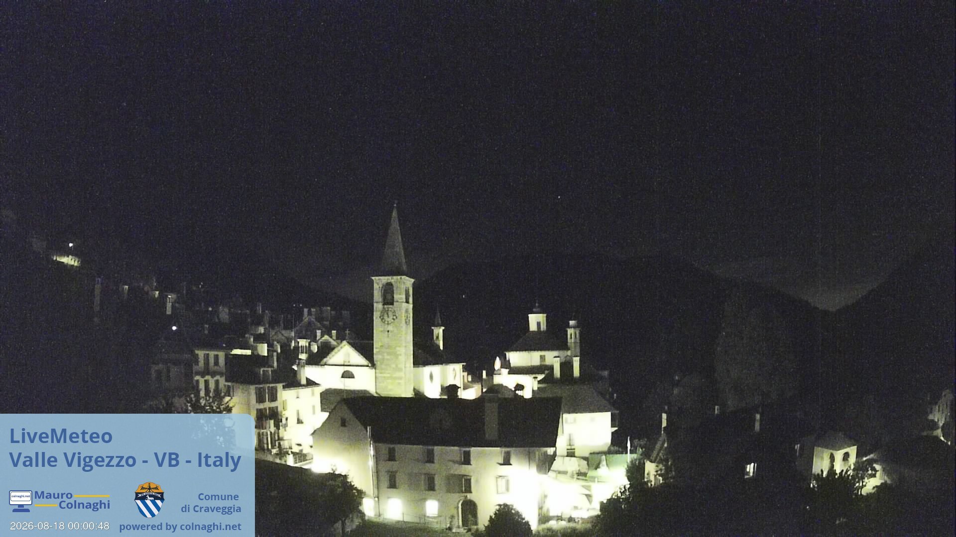 time-lapse frame, Craveggia webcam