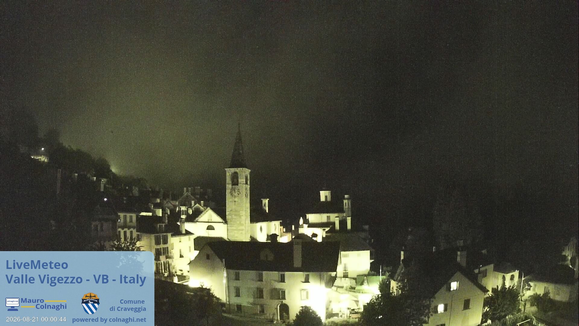 time-lapse frame, Craveggia webcam