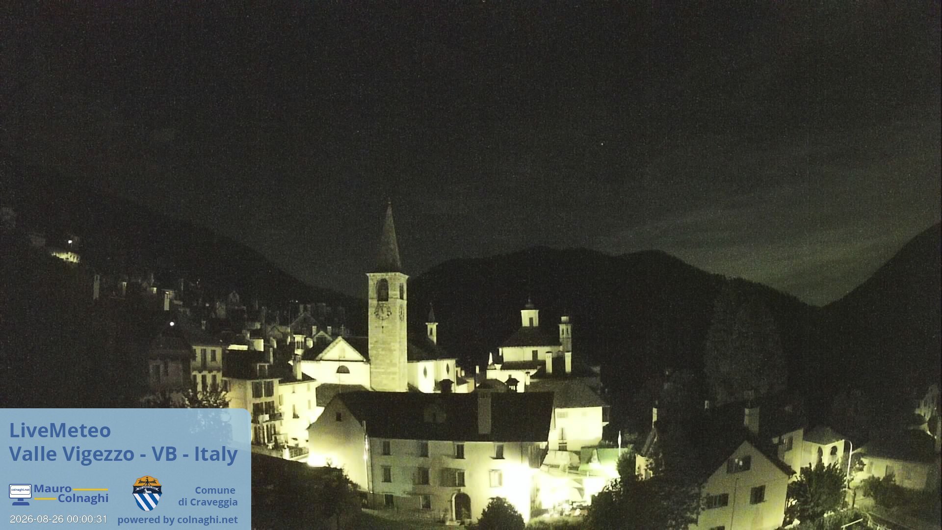 time-lapse frame, Craveggia webcam