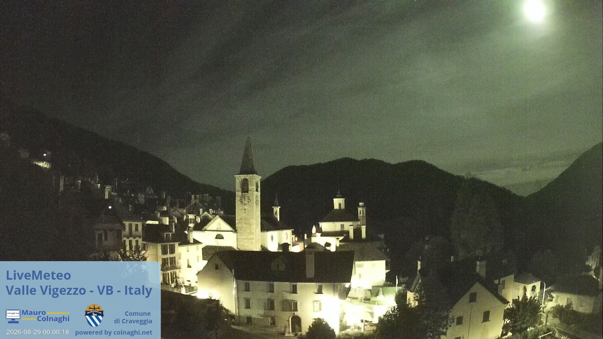 time-lapse frame, Craveggia webcam