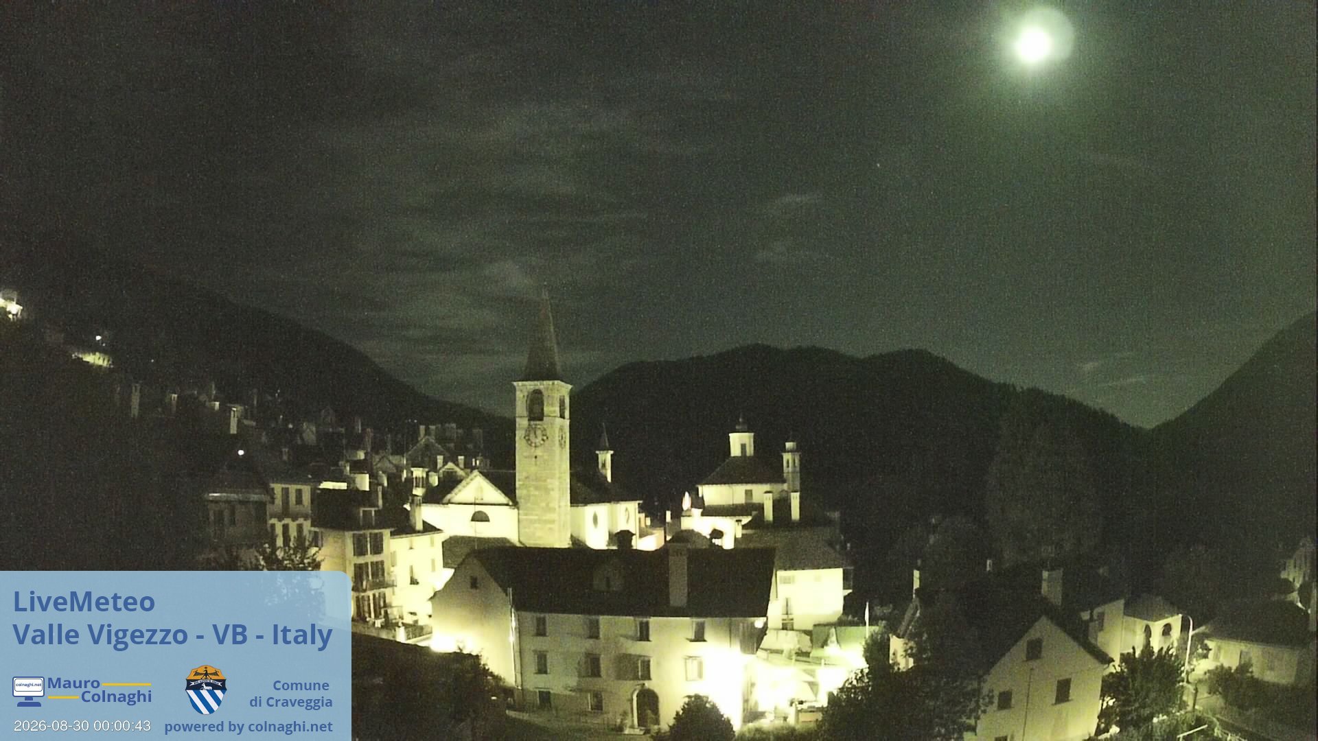 time-lapse frame, Craveggia webcam