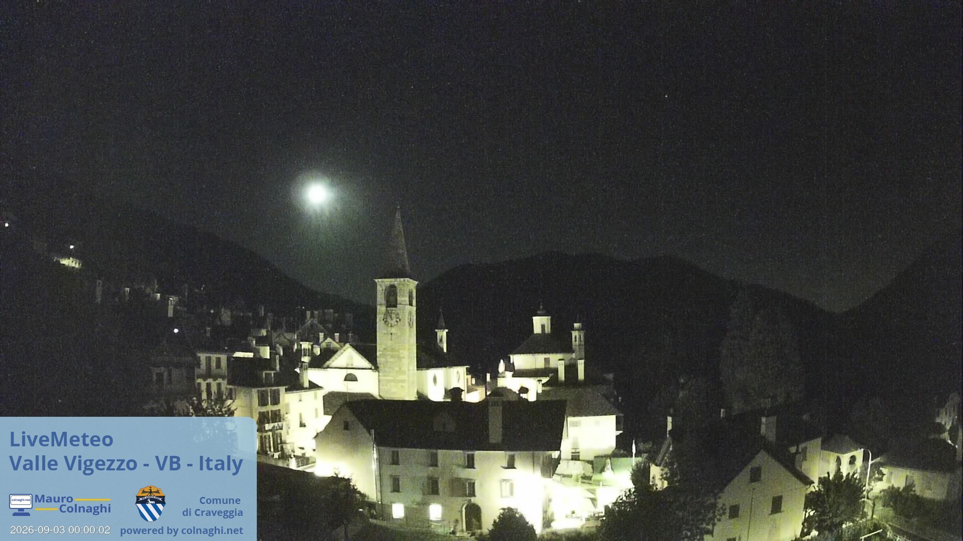 time-lapse frame, Craveggia webcam