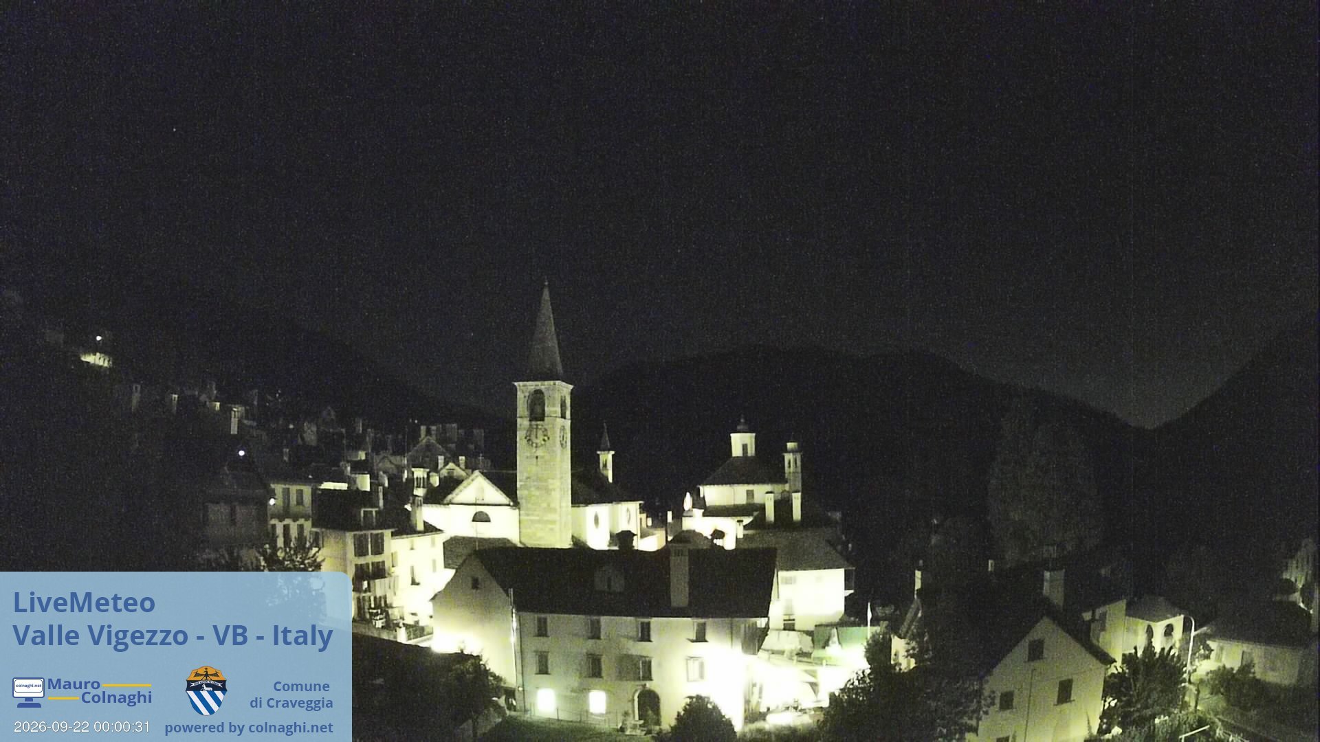 time-lapse frame, Craveggia webcam