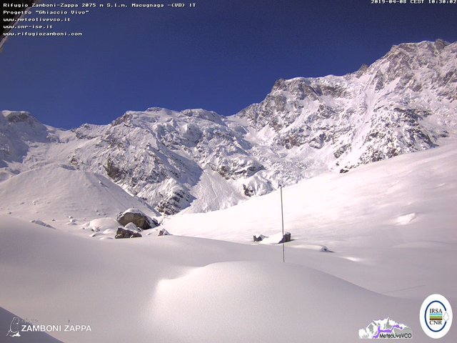 time-lapse frame, Rifugio Zamboni 8 aprile 20109 webcam