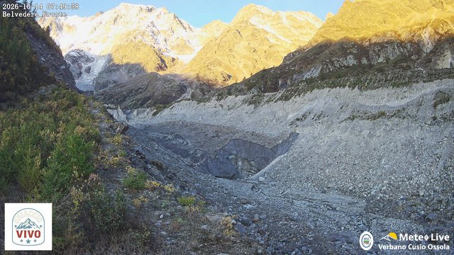 time-lapse frame, Fronte ghiacciaio Belvedere webcam