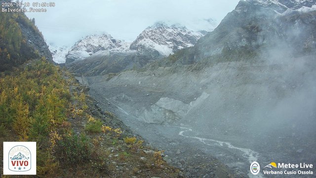 time-lapse frame, Fronte ghiacciaio Belvedere webcam