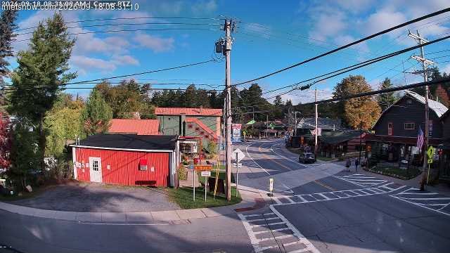 time-lapse frame, Downtown Inlet, NY webcam