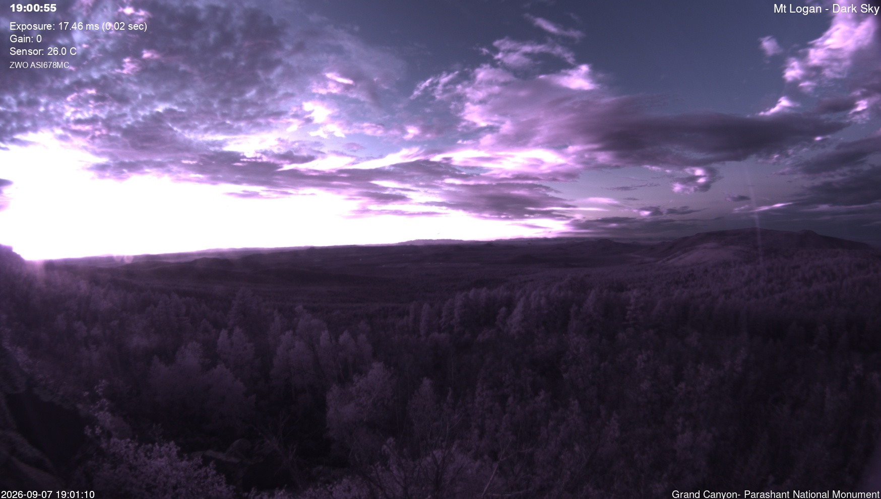 view from Mt Logan - Dark Sky on 2026-09-07