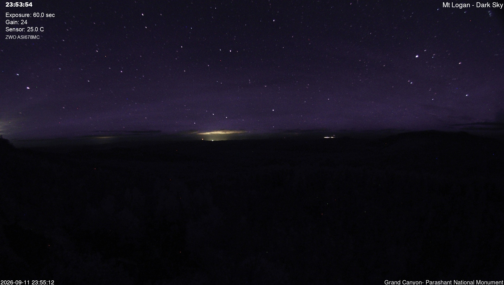 view from Mt Logan - Dark Sky on 2026-09-11