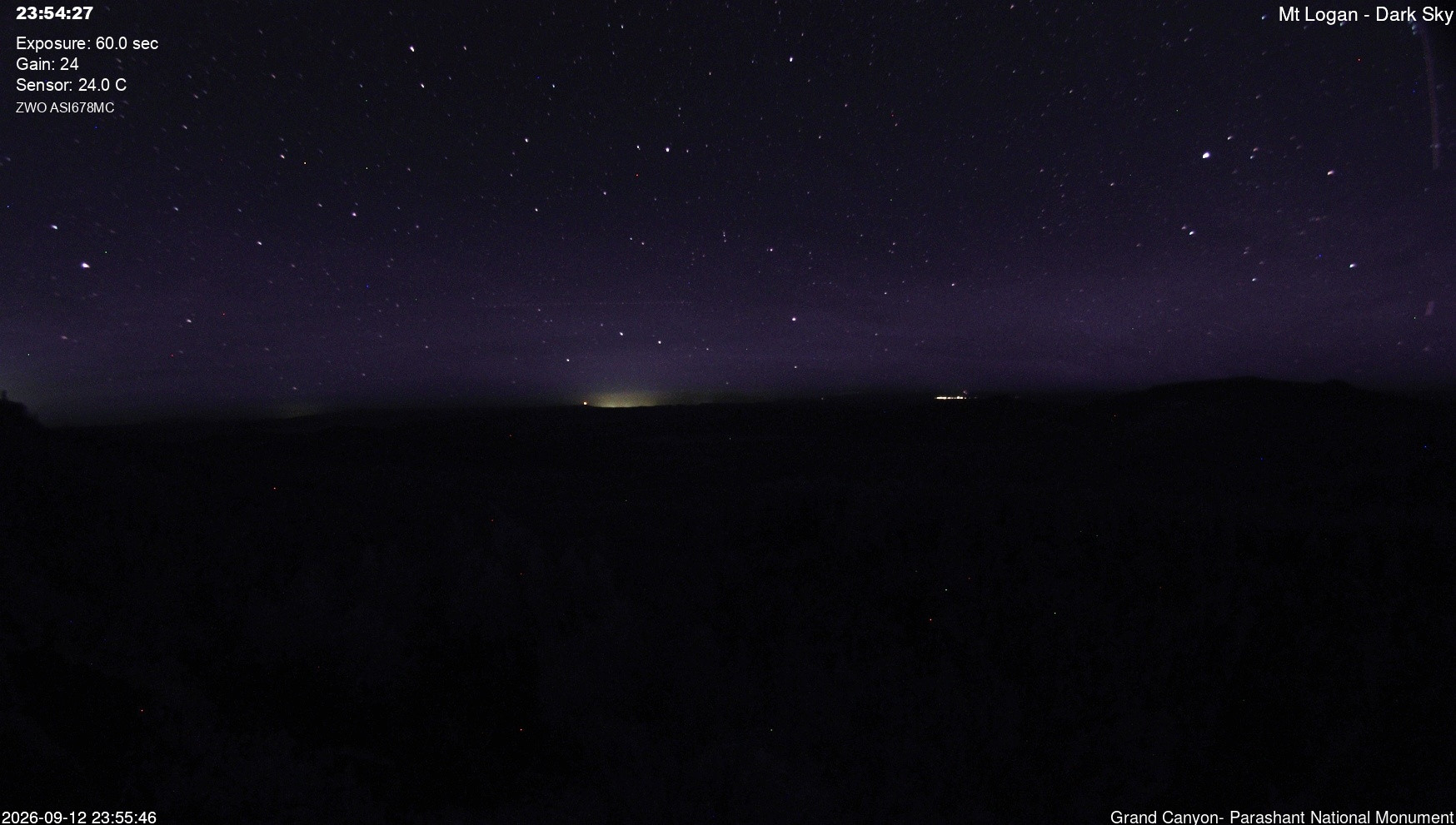 view from Mt Logan - Dark Sky on 2026-09-12