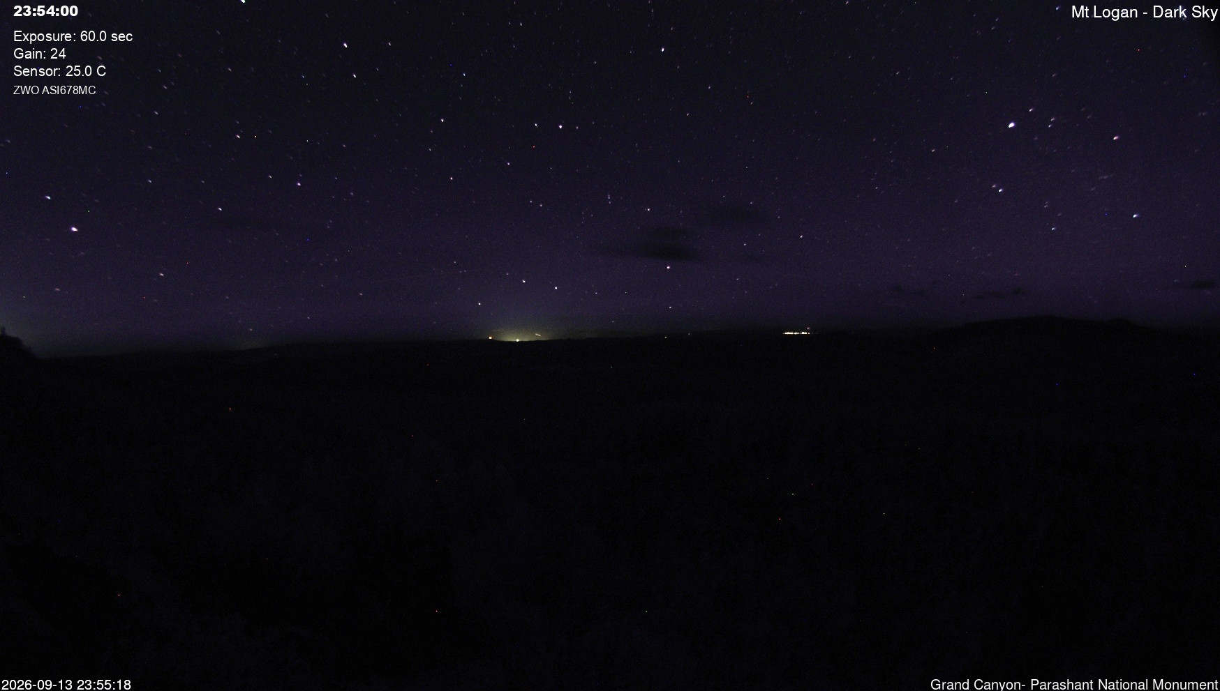 view from Mt Logan - Dark Sky on 2026-09-13