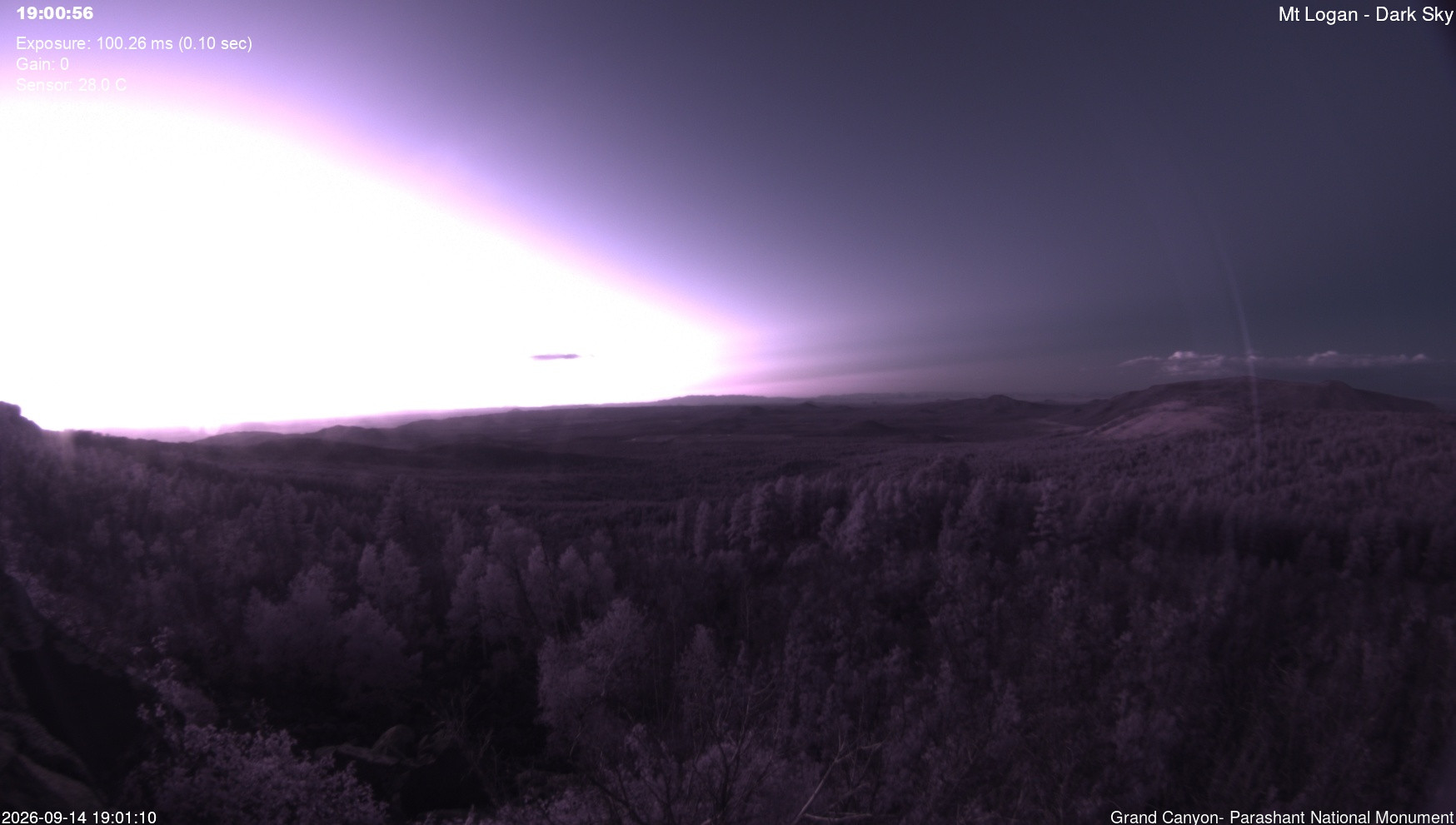 view from Mt Logan - Dark Sky on 2026-09-14