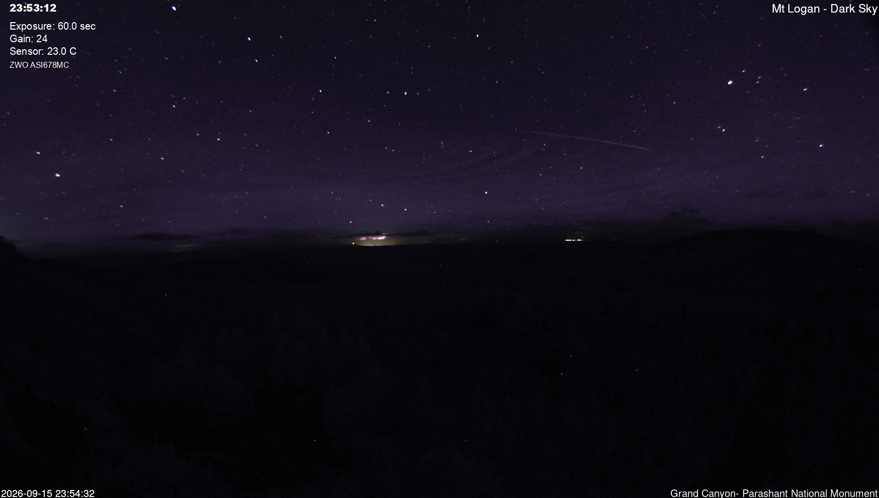 view from Mt Logan - Dark Sky on 2026-09-15
