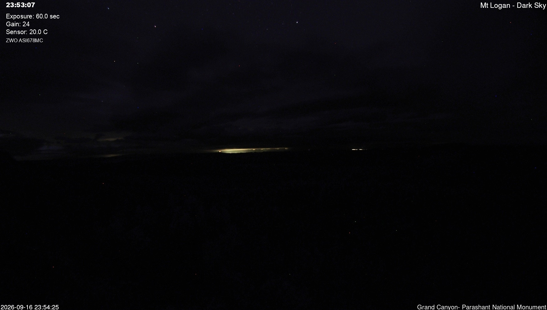 view from Mt Logan - Dark Sky on 2026-09-16