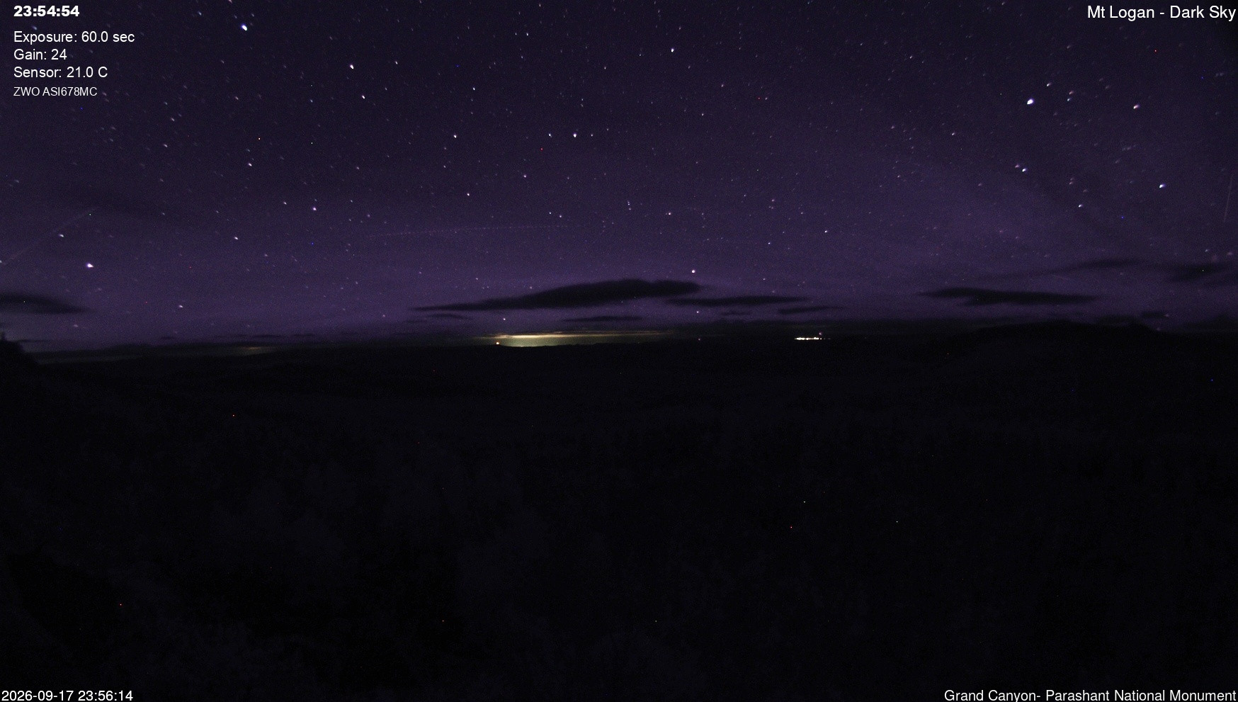 view from Mt Logan - Dark Sky on 2026-09-17