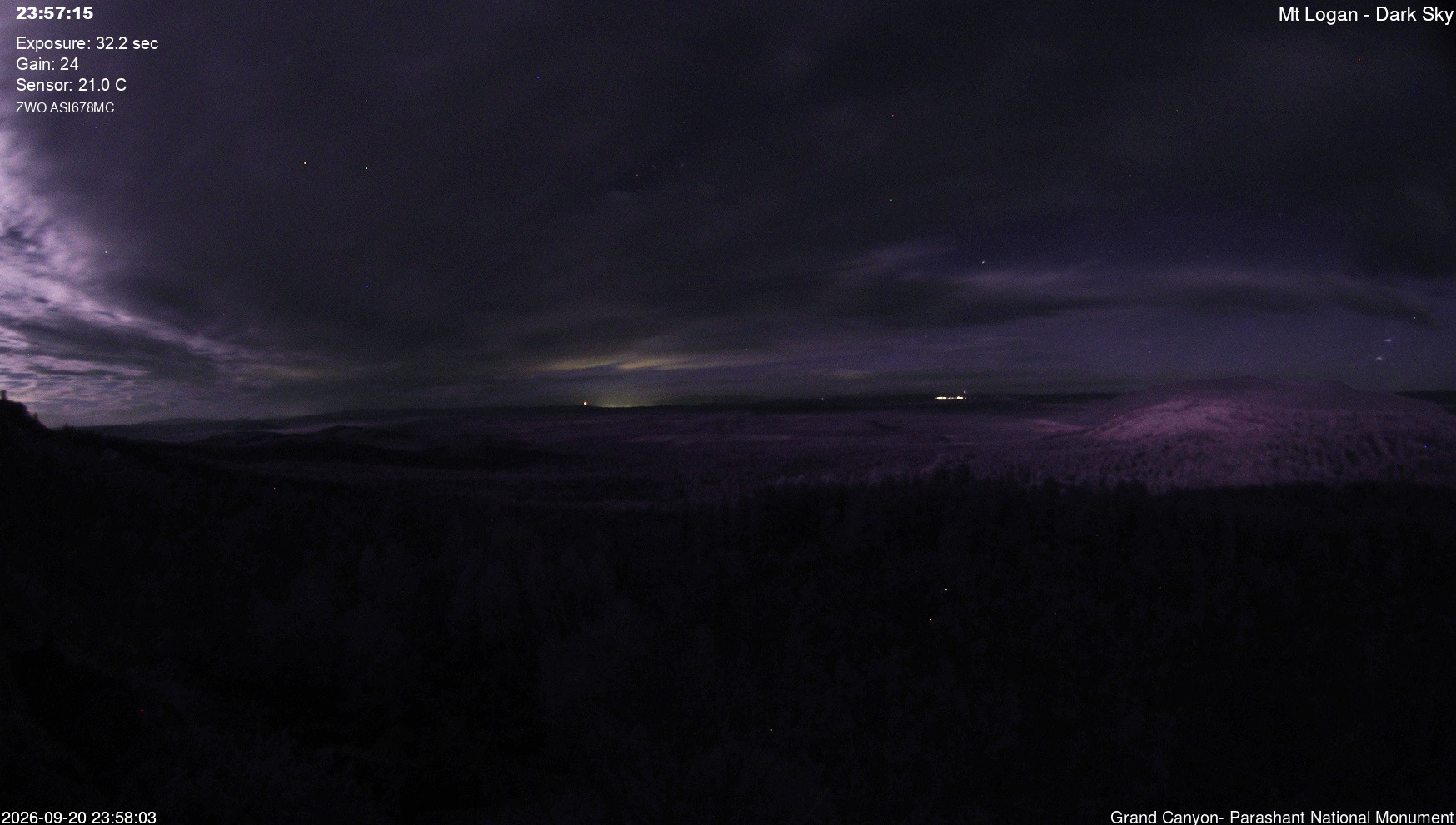 view from Mt Logan - Dark Sky on 2026-09-20