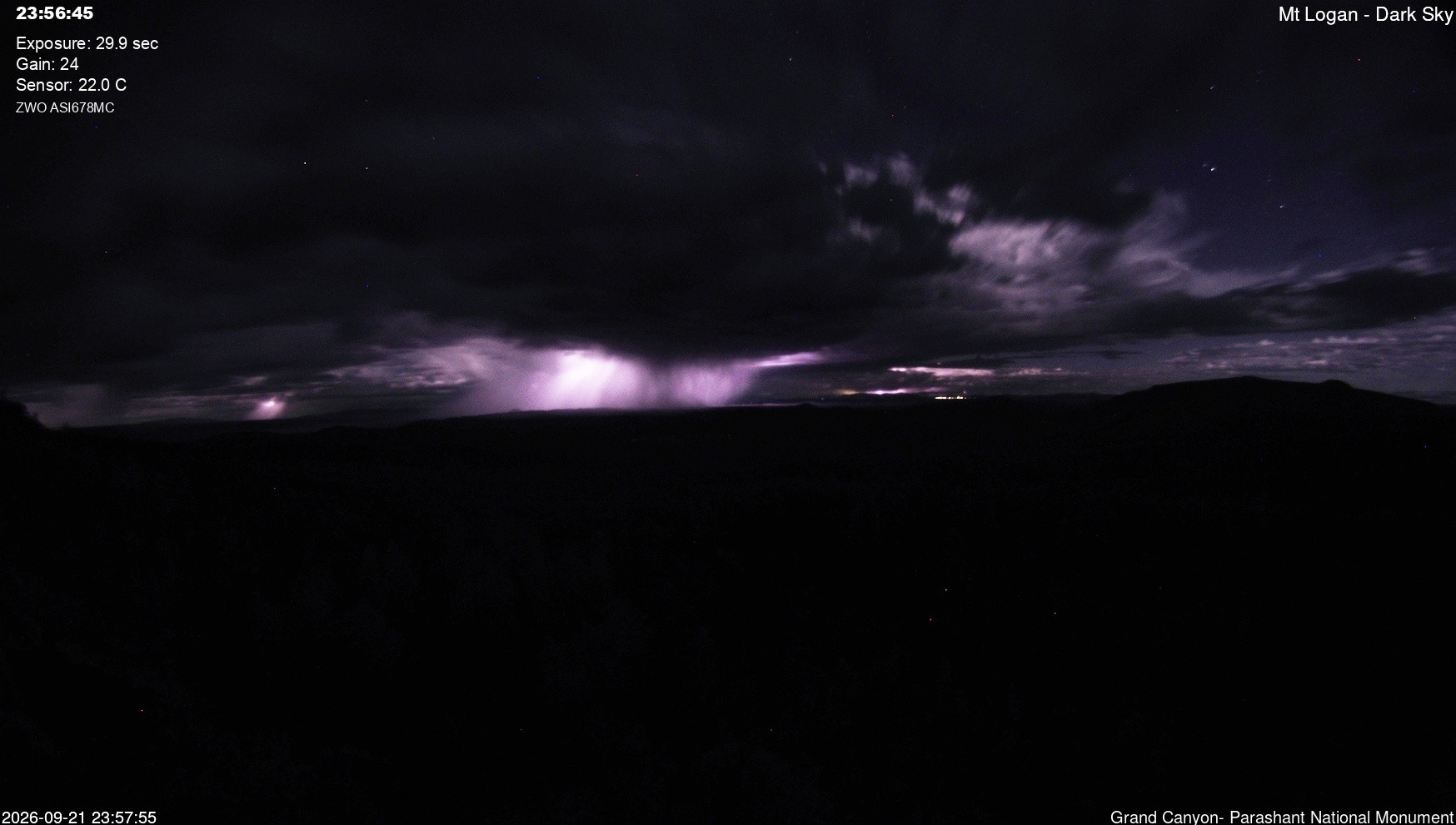 view from Mt Logan - Dark Sky on 2026-09-21