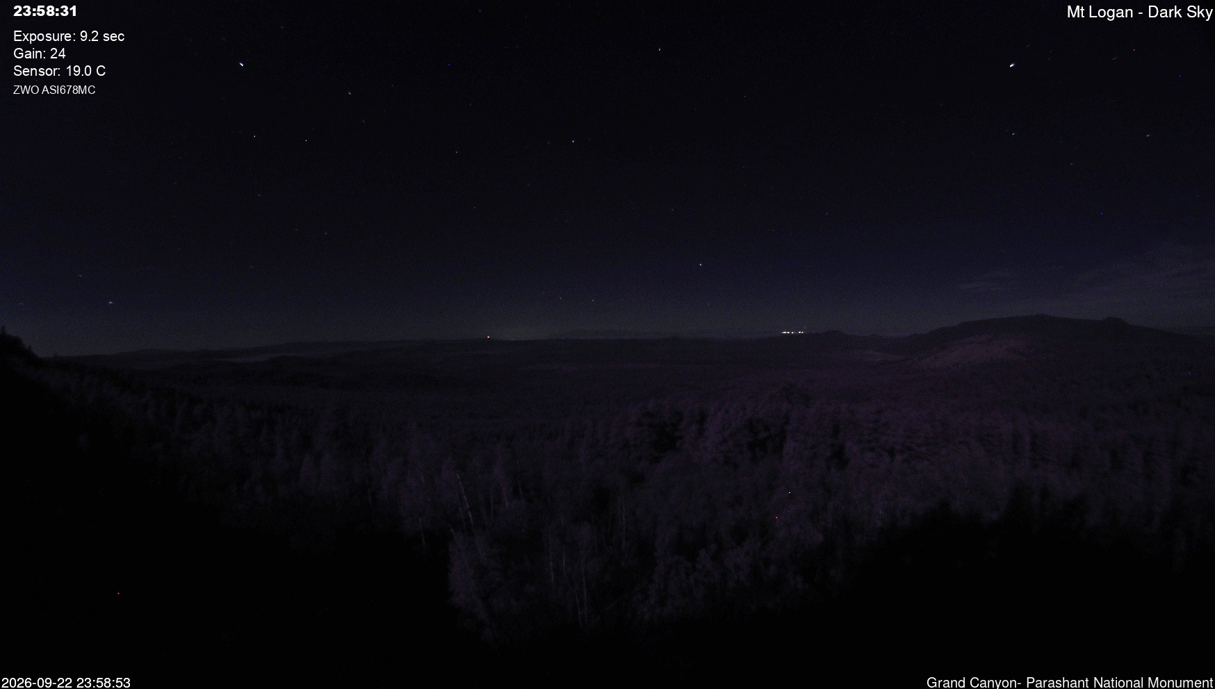 view from Mt Logan - Dark Sky on 2026-09-22
