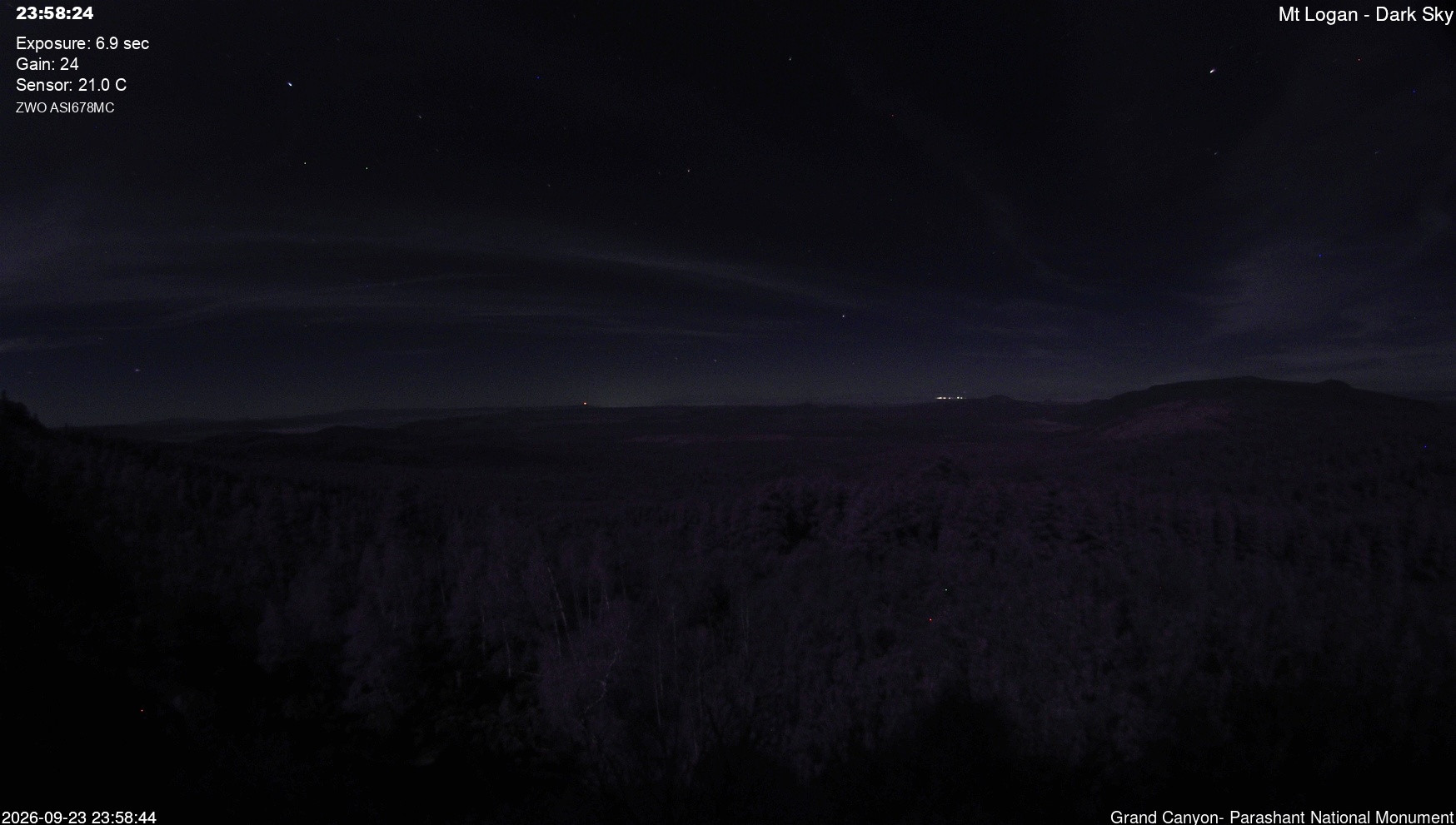 view from Mt Logan - Dark Sky on 2026-09-23
