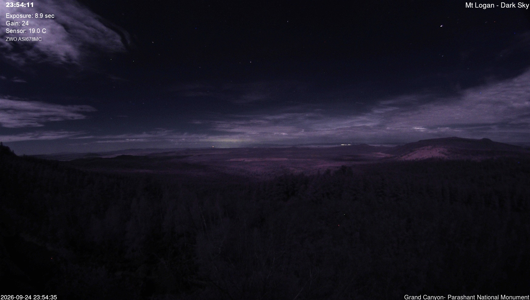 view from Mt Logan - Dark Sky on 2026-09-24