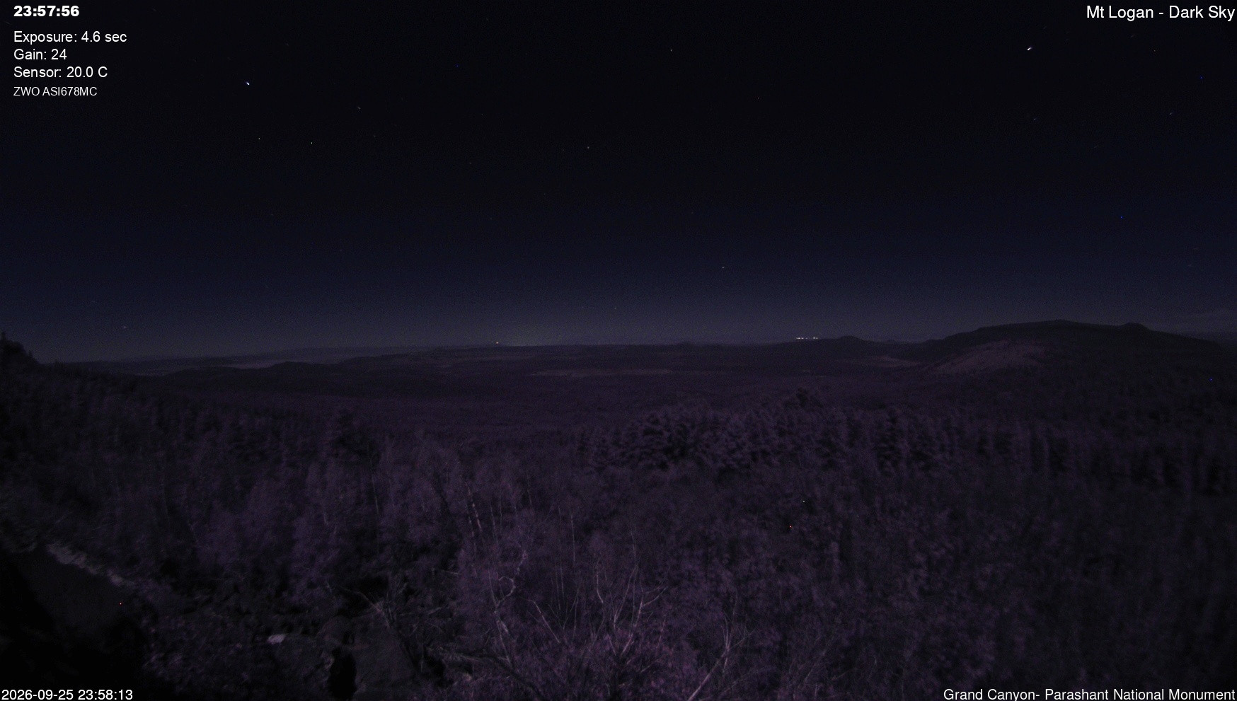 view from Mt Logan - Dark Sky on 2026-09-25