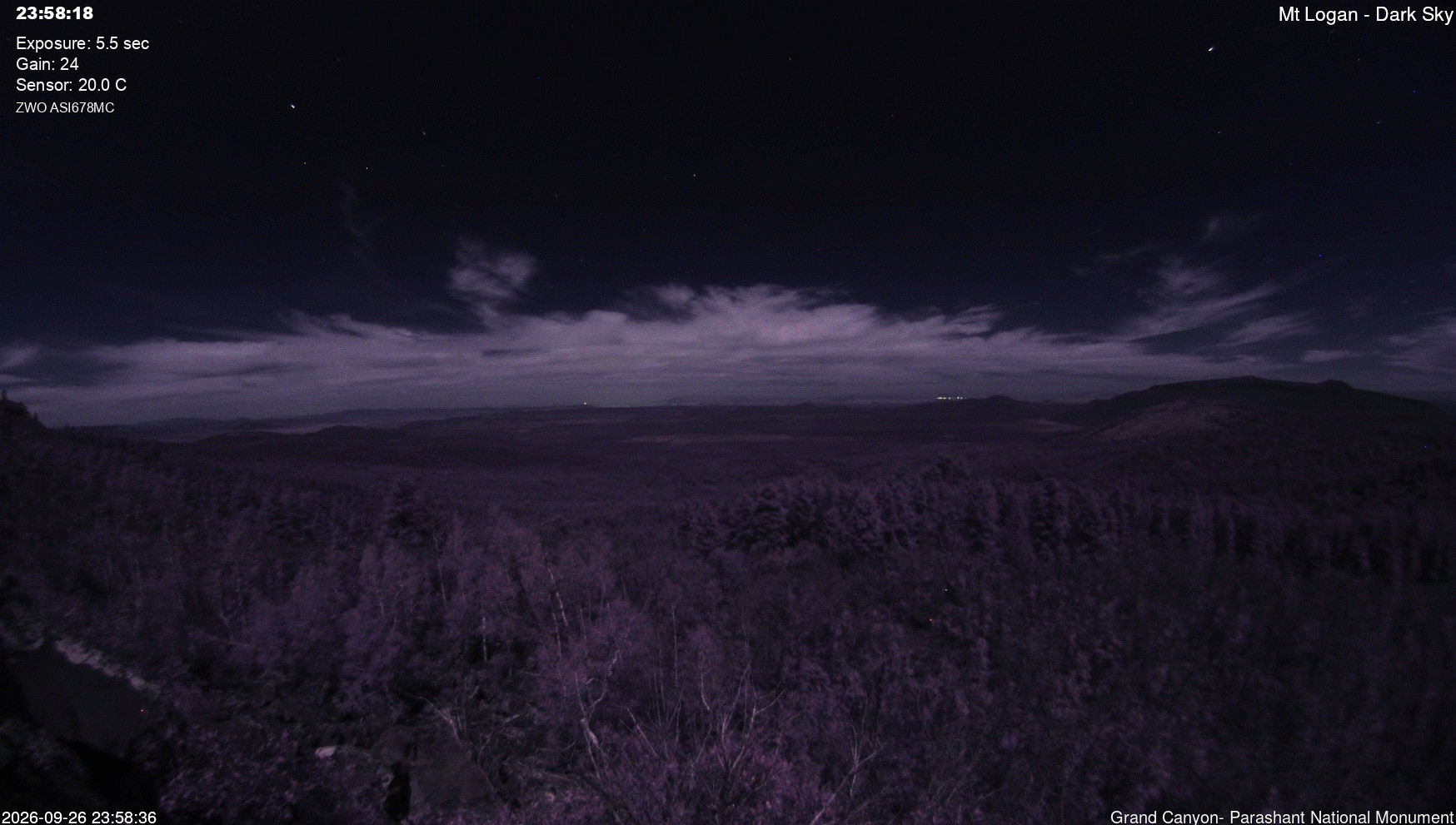 view from Mt Logan - Dark Sky on 2026-09-26
