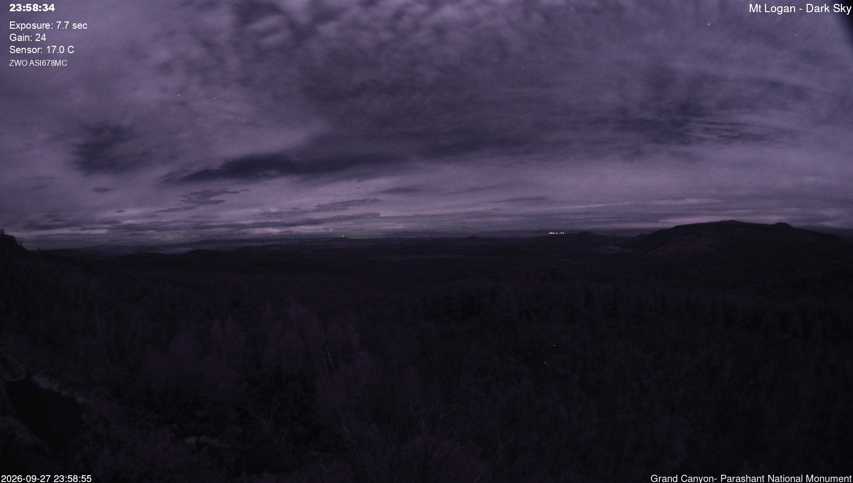 view from Mt Logan - Dark Sky on 2026-09-27