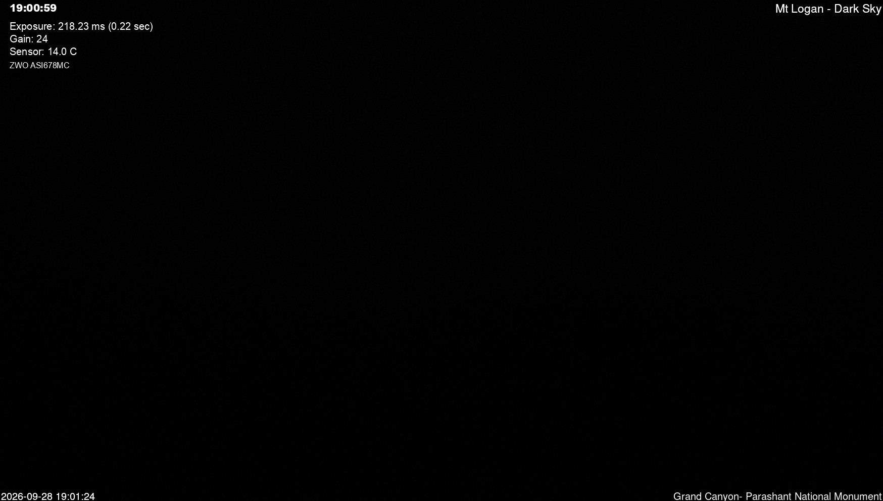 view from Mt Logan - Dark Sky on 2026-09-28