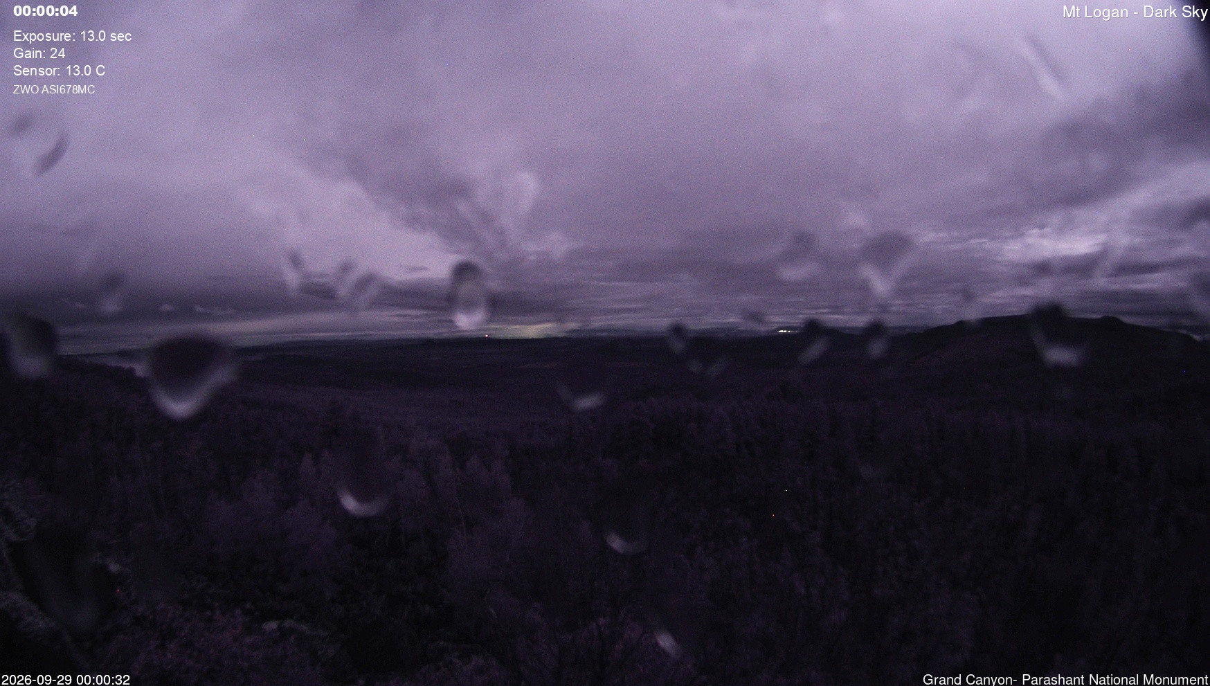 time-lapse frame, Mt Logan - Dark Sky webcam