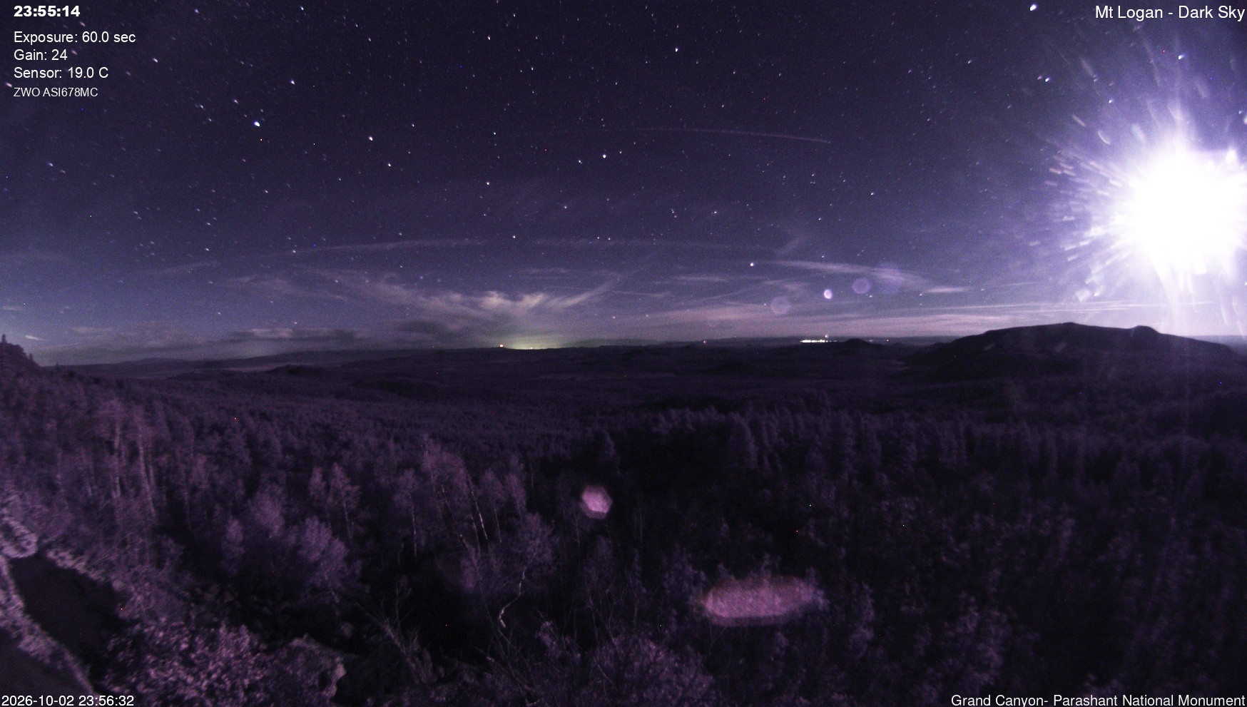 view from Mt Logan - Dark Sky on 2026-10-02