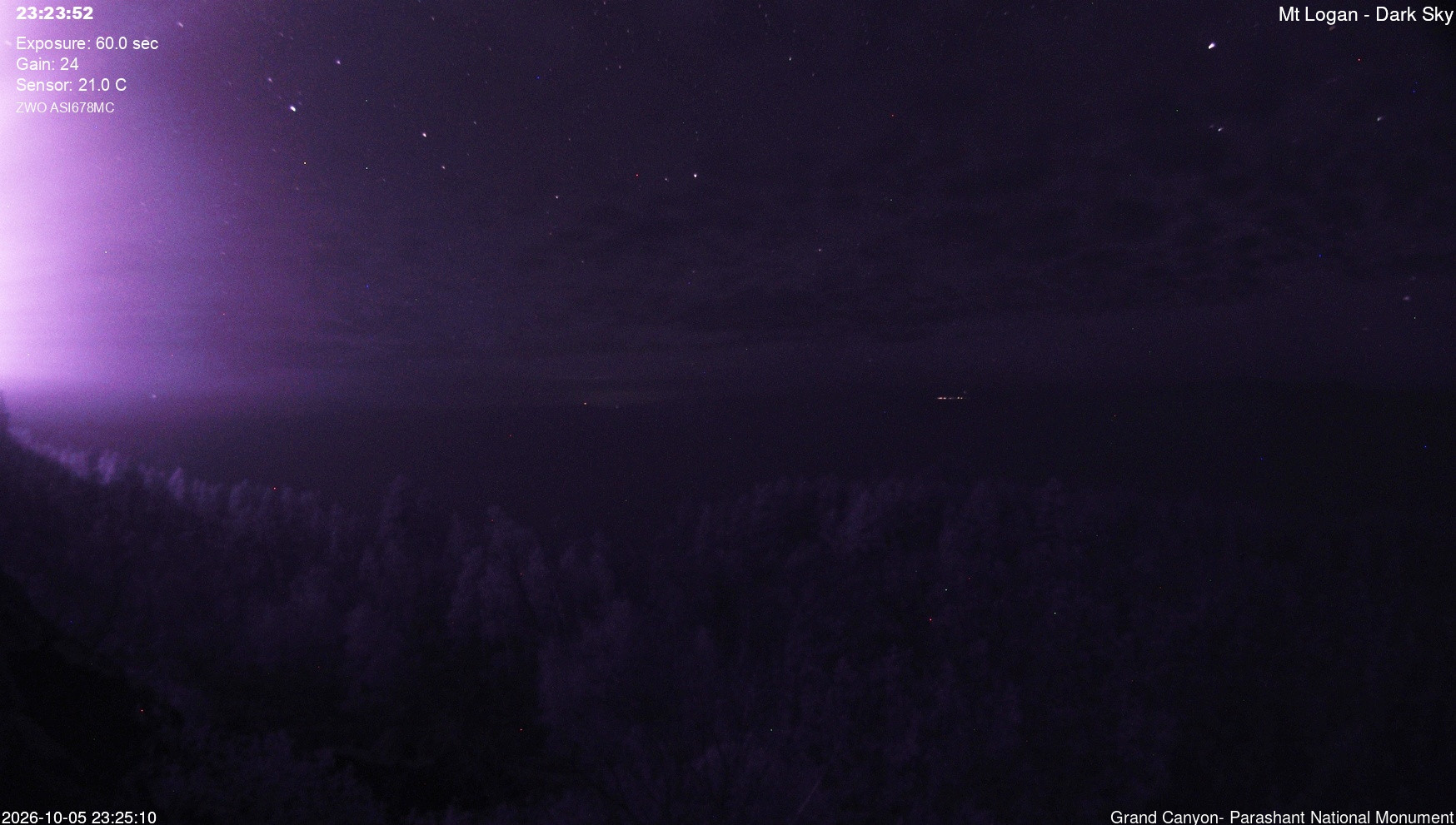 view from Mt Logan - Dark Sky on 2026-10-05