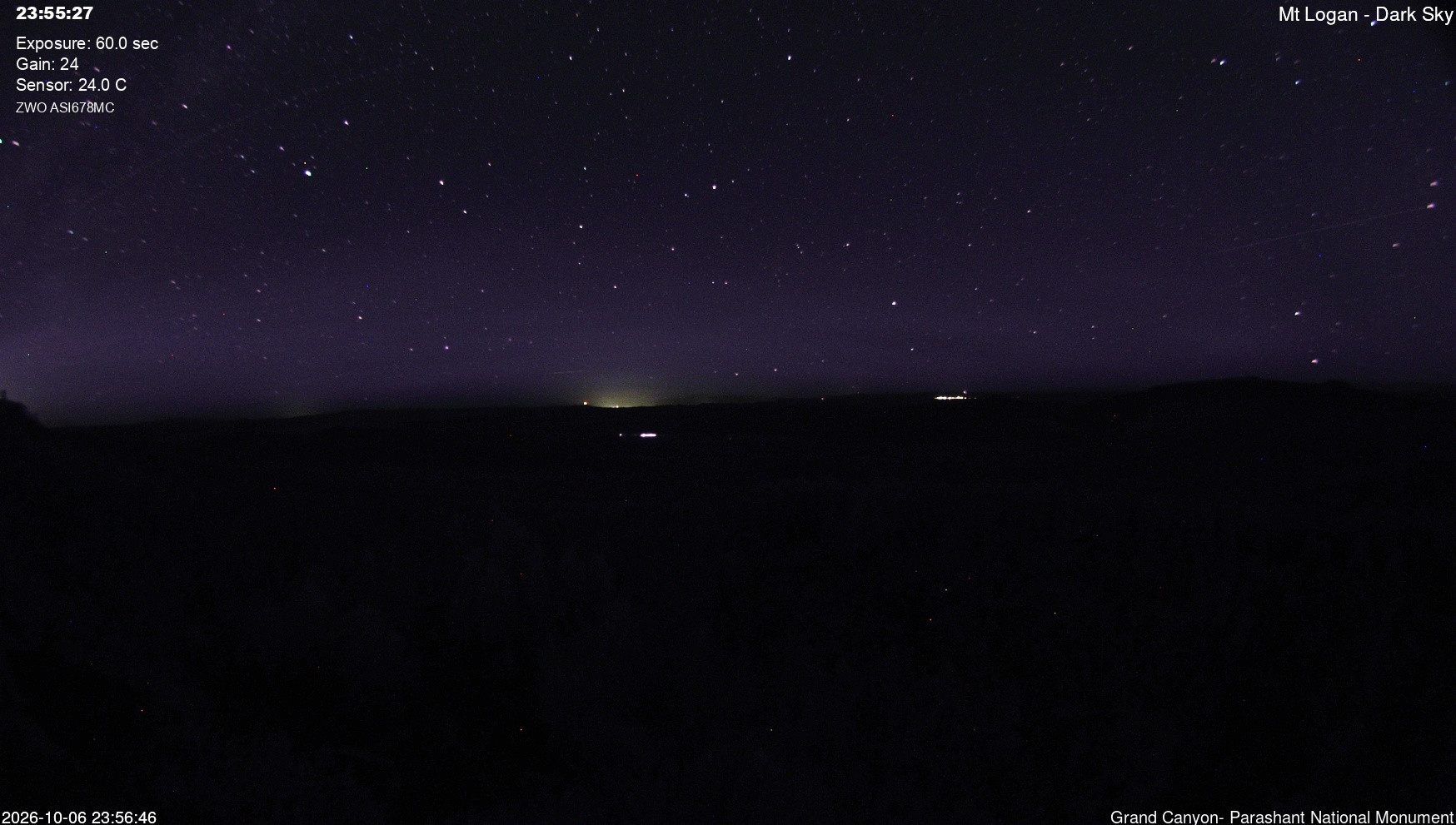 view from Mt Logan - Dark Sky on 2026-10-06