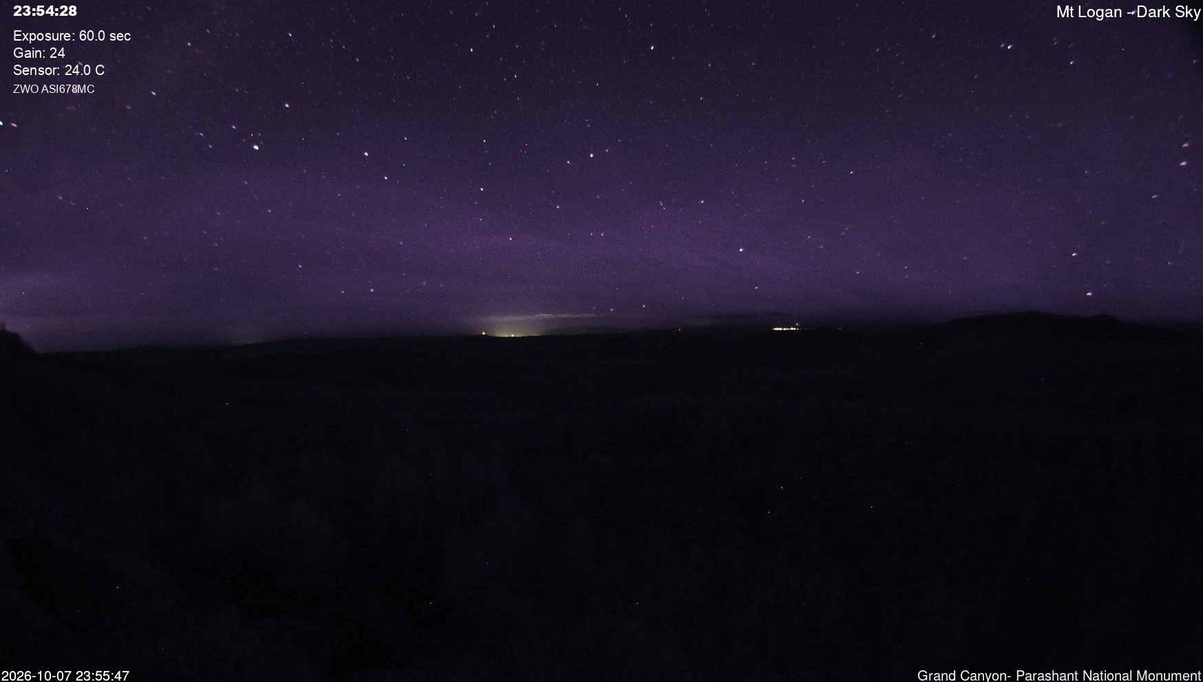 view from Mt Logan - Dark Sky on 2026-10-07