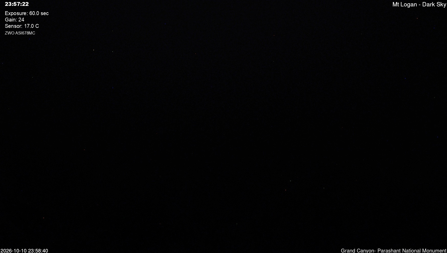 view from Mt Logan - Dark Sky on 2026-10-10