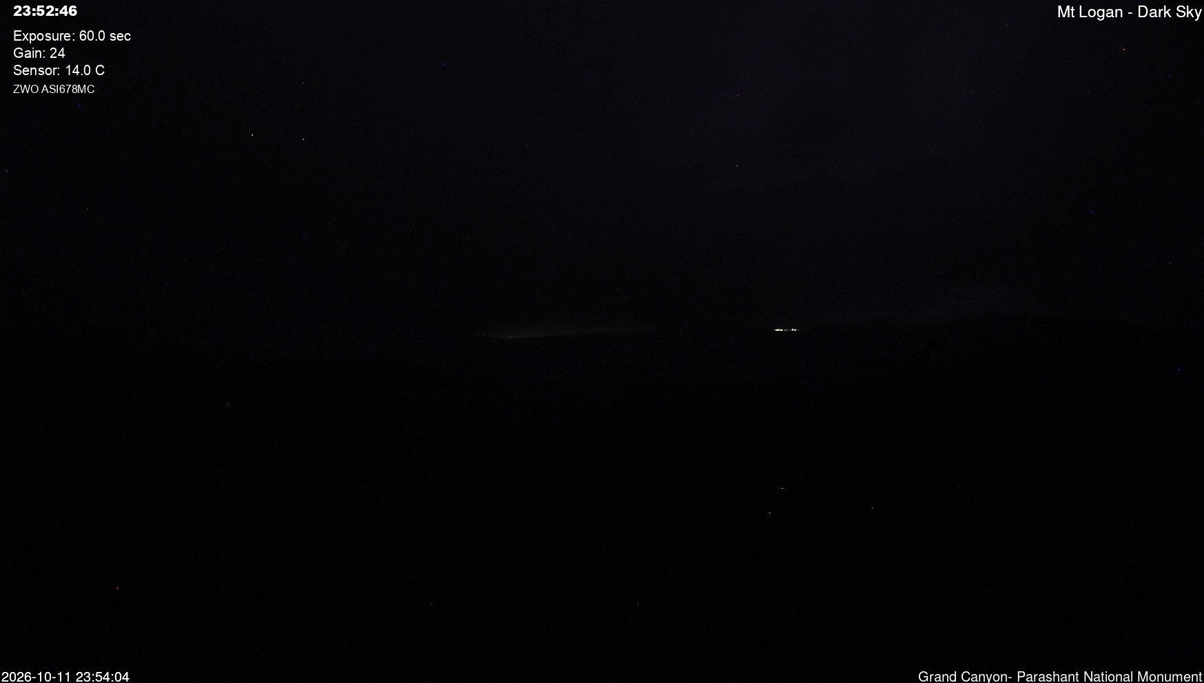 view from Mt Logan - Dark Sky on 2026-10-11