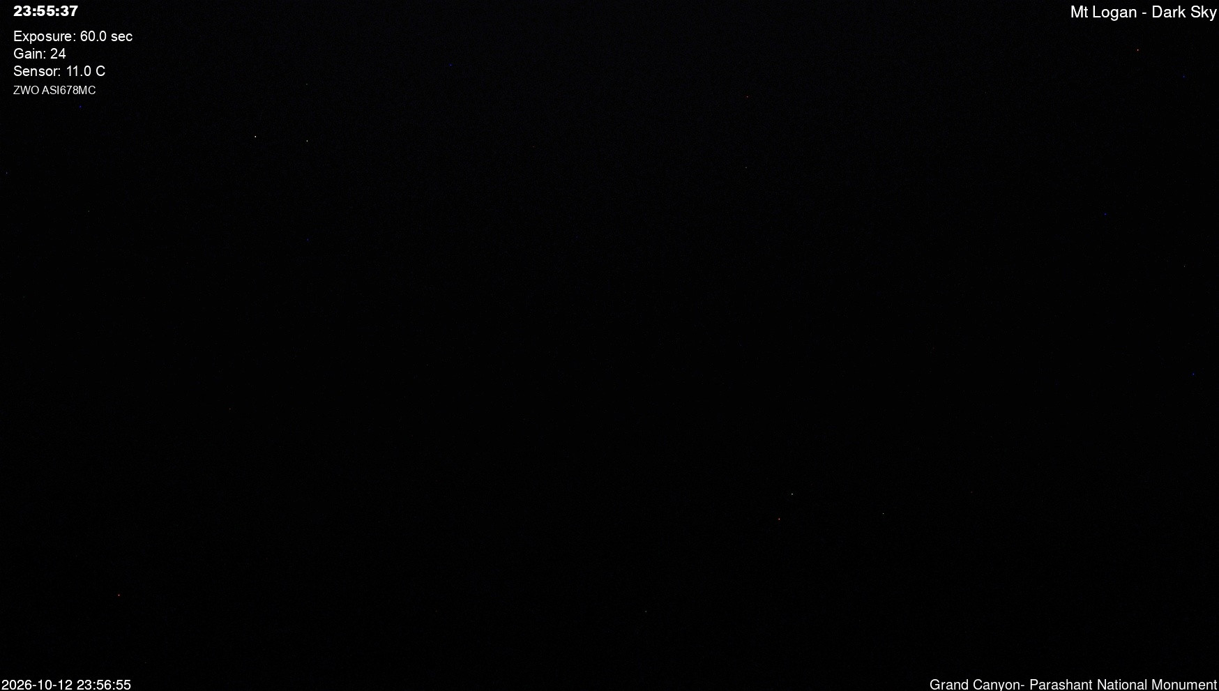 view from Mt Logan - Dark Sky on 2026-10-12