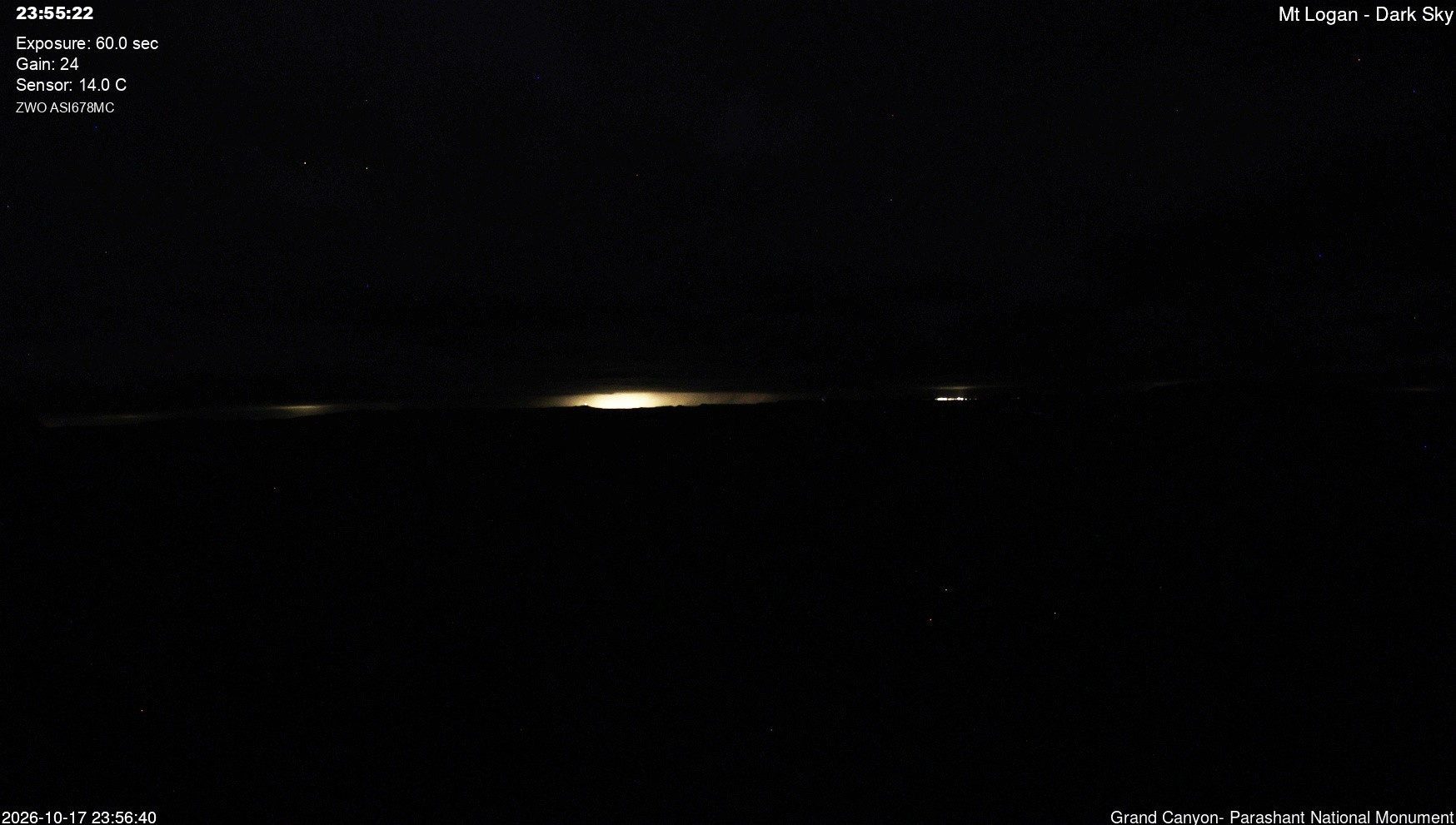 view from Mt Logan - Dark Sky on 2026-10-17